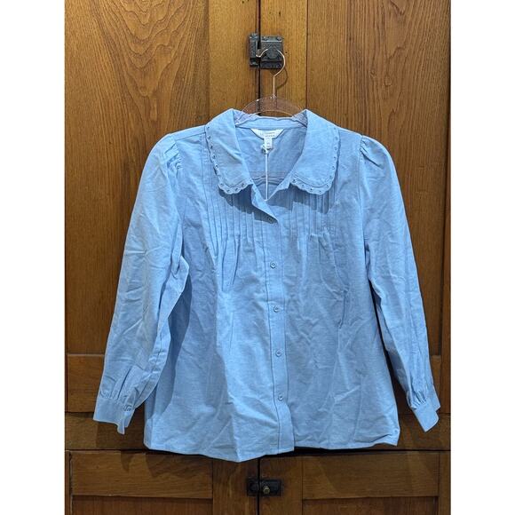 Lauren Conrad Chambray Blouse NWT - Picture 1 of 5